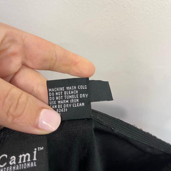 Cami International Y2K Floral Midi Skirt Black Beige Boho Size 16 - Picture 4 of 6